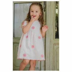 Tartine et Chocolat Robe Brodée Rayures | Rose Outlet