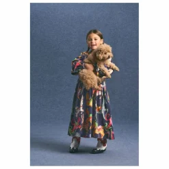 Maison Mangostan Robe Carnival Coton Bio | Bleu marine Clearance