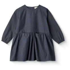 Online Copenhagen Colors Robe Carreaux Coton Bio | Bleu marine