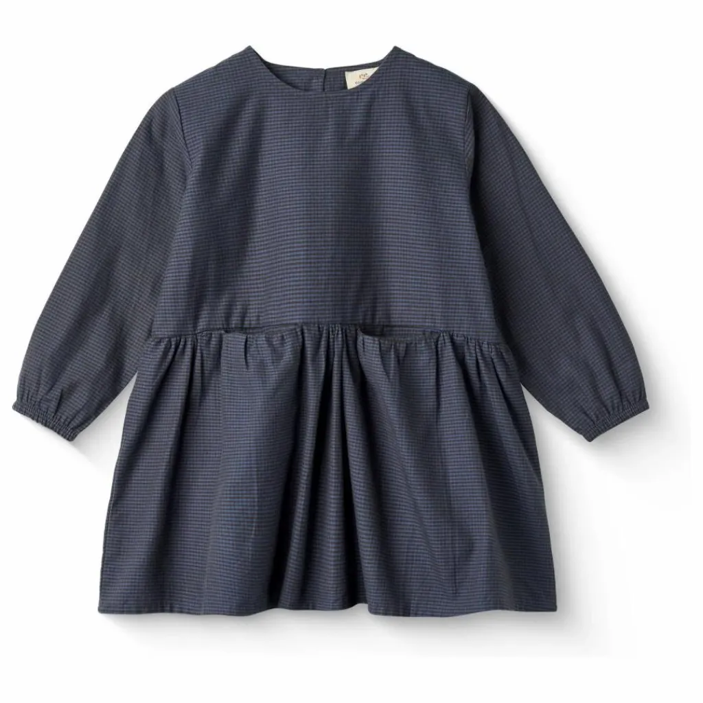 Online Copenhagen Colors Robe Carreaux Coton Bio | Bleu marine