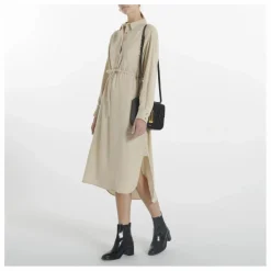 Femme Pomandère Robe Chemise Etamine Laine |