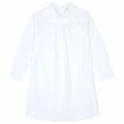 Online Longlivethequeen Robe Chemise Inversée Coton Bio | Blanc