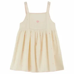 Emile et Ida Robe Coeur Brodée | Ecru New