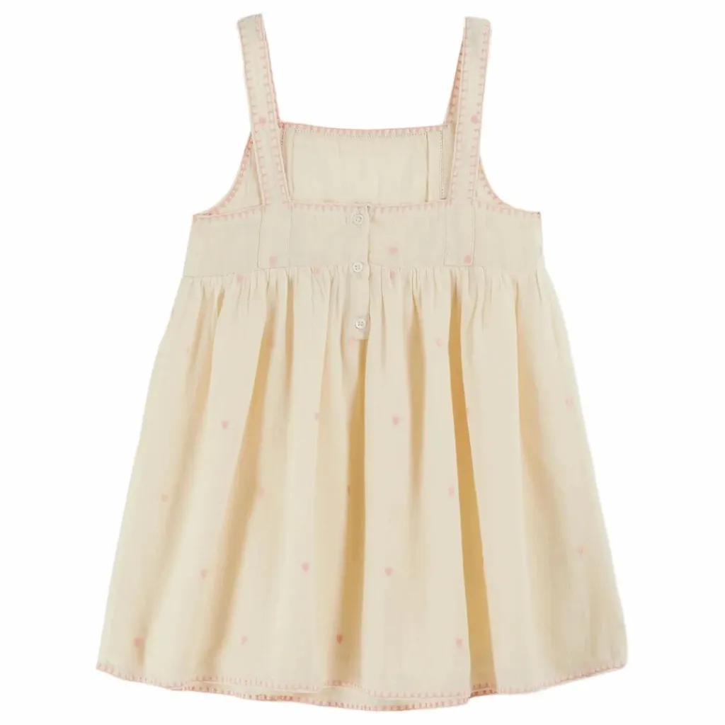 Emile et Ida Robe Coeur Brodée | Ecru New