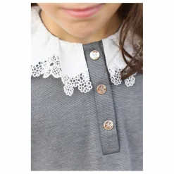 Discount Tartine et Chocolat Robe Col Claudine | Gris