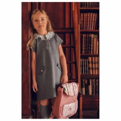 Discount Tartine et Chocolat Robe Col Claudine | Gris