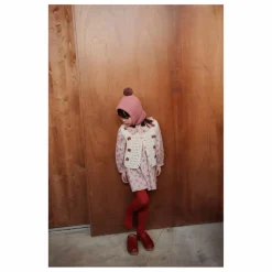 New Emile et Ida Robe Col Claudine Fleurie | Rose