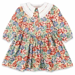 Enfant Konges Sløjd Robe Col Fleurie Coton Bio |