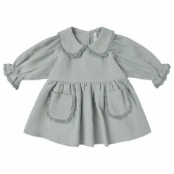 Enfant Quincy Mae Robe Col Gaze de Coton Bio |
