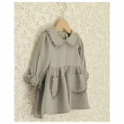 Enfant Quincy Mae Robe Col Gaze de Coton Bio |