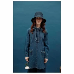 Discount Emile et Ida Robe Colette Denim | Bleu