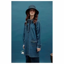 Discount Emile et Ida Robe Colette Denim | Bleu