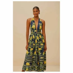 Farm Rio Robe Delicate Pineapple | Bleu marine