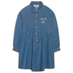 New Hundred Pieces Robe Denim Brodée Shirley | Bleu jean