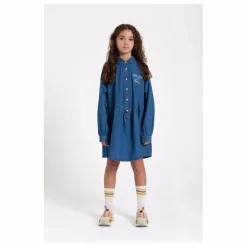 New Hundred Pieces Robe Denim Brodée Shirley | Bleu jean