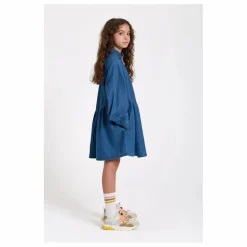 New Hundred Pieces Robe Denim Brodée Shirley | Bleu jean