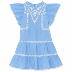 Best Tartine et Chocolat Robe Dentelle Volants | Bleu azur