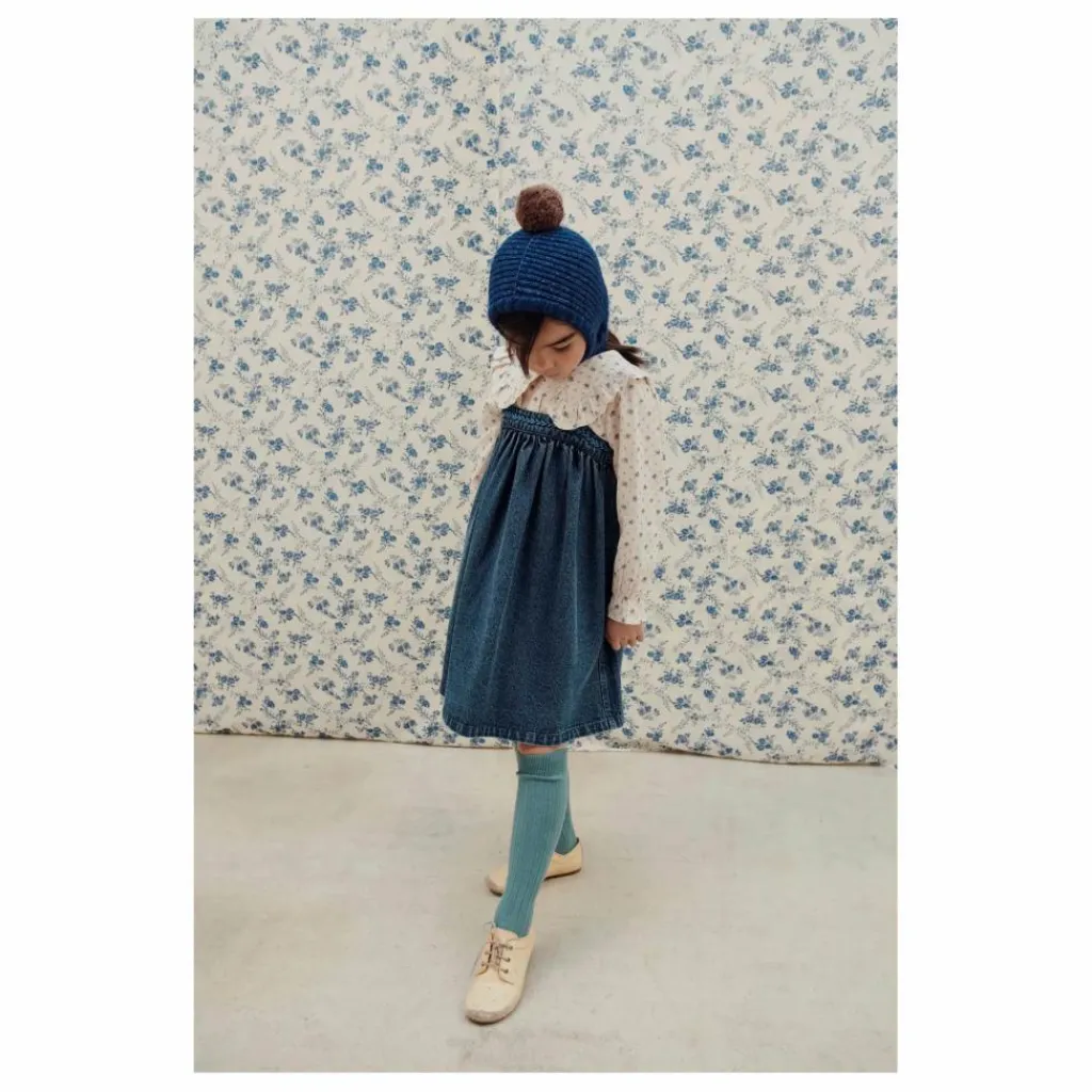 Discount Emile et Ida Robe en Jean à Bretelles | Bleu