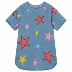 Clearance Stella McCartney Kids Robe en Jean Etoiles | Bleu