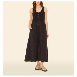 Sale Xirena Robe Fenix Popeline de Coton | Noir