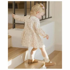 Quincy Mae Robe Fleurie Coton Bio | Ivoire Outlet