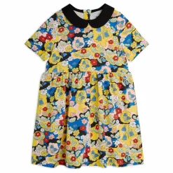 Mini Rodini Robe Fleurie Coton Bio | Jaune Best