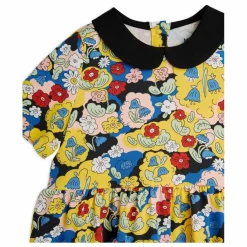 Mini Rodini Robe Fleurie Coton Bio | Jaune Best