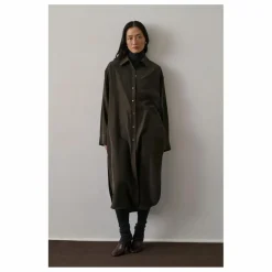 Soeur Robe Flora Soie | Kaki foncé