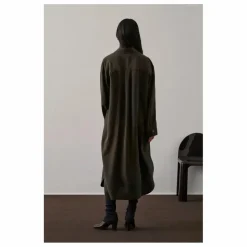 Soeur Robe Flora Soie | Kaki foncé