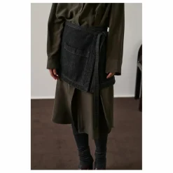 Soeur Robe Flora Soie | Kaki foncé