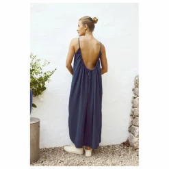 Anja Paris Robe Gaze de Coton | Bleu marine Discount