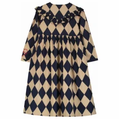 Maison Mangostan Robe Harlequin Coton Bio | Beige Clearance