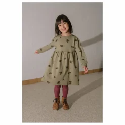 Studio Bohème Robe Hoy Mûres Coton Bio | Vert kaki clair Hot