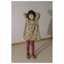 Studio Bohème Robe Hoy Mûres Coton Bio | Vert kaki clair Hot