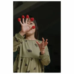 Studio Bohème Robe Hoy Mûres Coton Bio | Vert kaki clair Hot