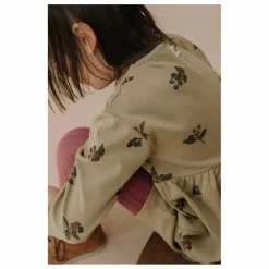 Studio Bohème Robe Hoy Mûres Coton Bio | Vert kaki clair Hot