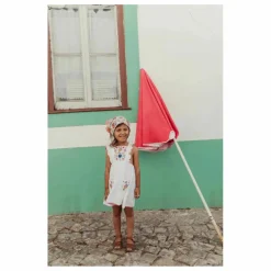 Louise Misha Robe Huguette Gaze de Coton Bio | Blanc Sale