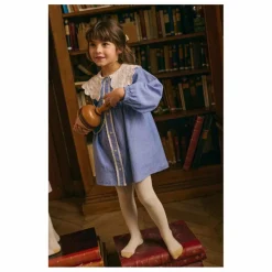 Sale Louise Misha Robe Hyacinte Coton Bio | Bleu jean