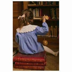 Sale Louise Misha Robe Hyacinte Coton Bio | Bleu jean