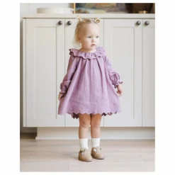Outlet Quincy Mae Robe Isla Gaze de Coton Bio | Magenta