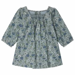 Bonpoint Robe Jada Liberty Velours Milleraies | Bleu Clearance