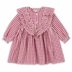 Enfant Konges Sløjd Robes, Combinaisons|Robes|Robe Kim Carreaux Coton Bio |
