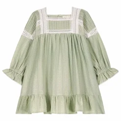 Louise Misha Robe Laureline Coton Bio | Vert amande Sale