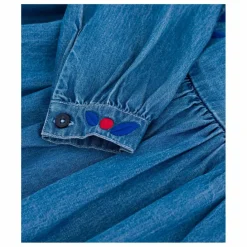 Petit Bateau Robe Légère Denim Coton Bio | Bleu jean Sale