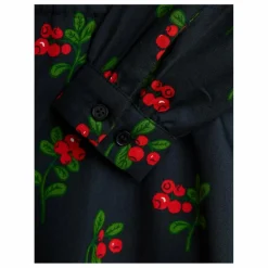 Hot Mini Rodini Robe Lingonberries Coton Bio | Noir
