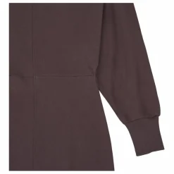 SMALLABLE BASICS Robe Longue Femme Manches Chauve-souris en Coton Organique | Gris anthracite Clearance