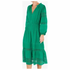 M.A.B.E. Robe Longue Loretta | Vert Hot