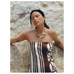 Soleil Soleil Robe Maeve Clove Coconut Lin | Marron Hot