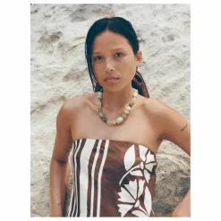 Soleil Soleil Robe Maeve Clove Coconut Lin | Marron Hot