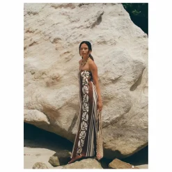 Soleil Soleil Robe Maeve Clove Coconut Lin | Marron Hot